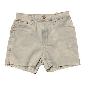 Levi's Women's Light Blue Bleached High-Rise Cut Off Shorts 24